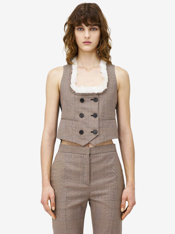 ALEXANDER MCQUEEN - Heritage Check Waistcoat - Item 832940QJAE6919